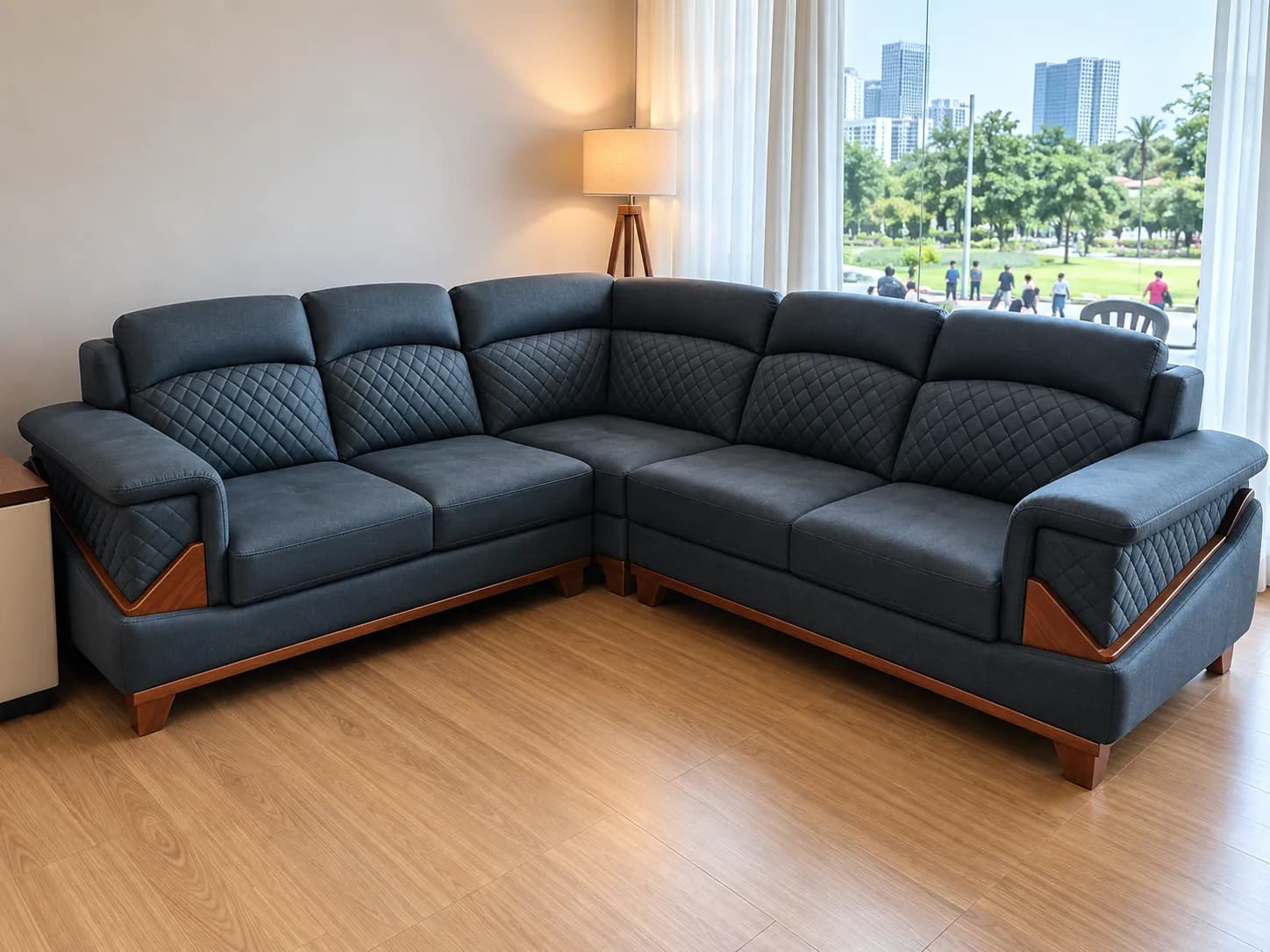 Premium Sofa 12 signature luxury sofa with graceful contours for formal living spaces