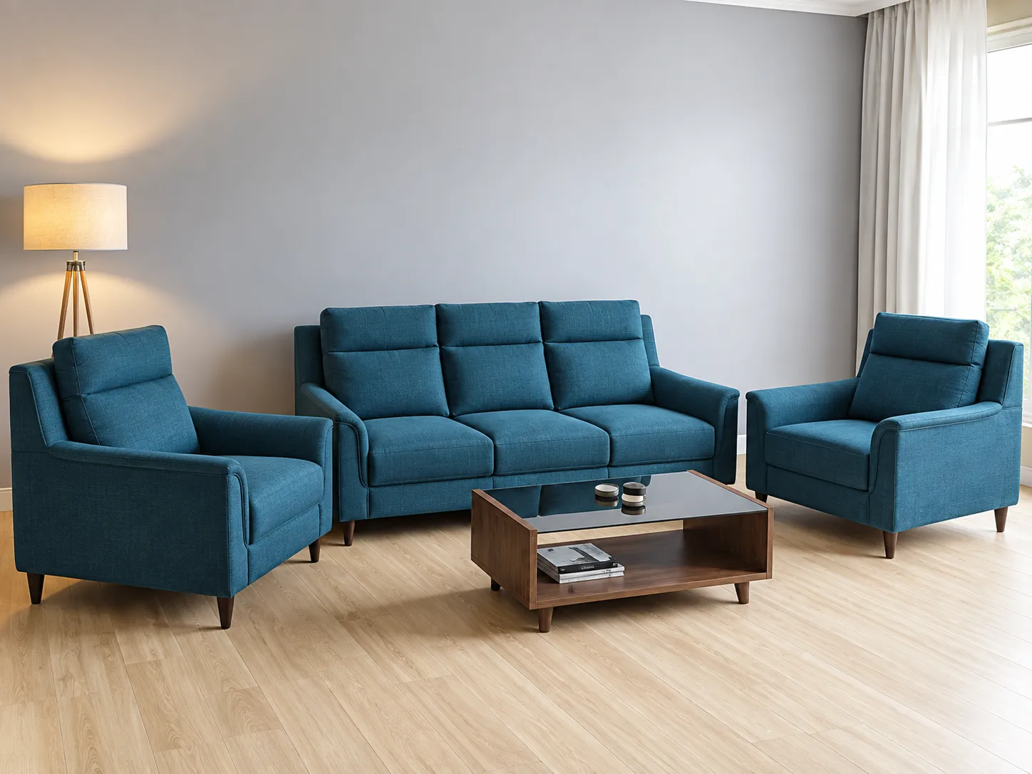 Premium Sofa 3 elegant luxury living room sofa set with ergonomic armrests