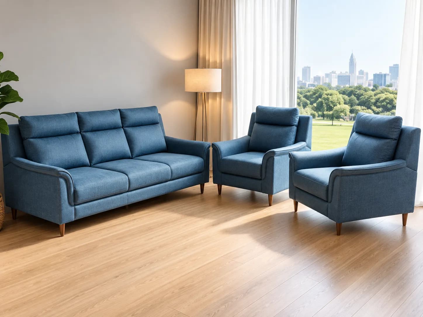 Premium Sofa 4 handcrafted designer living room sofa with tufted cushions