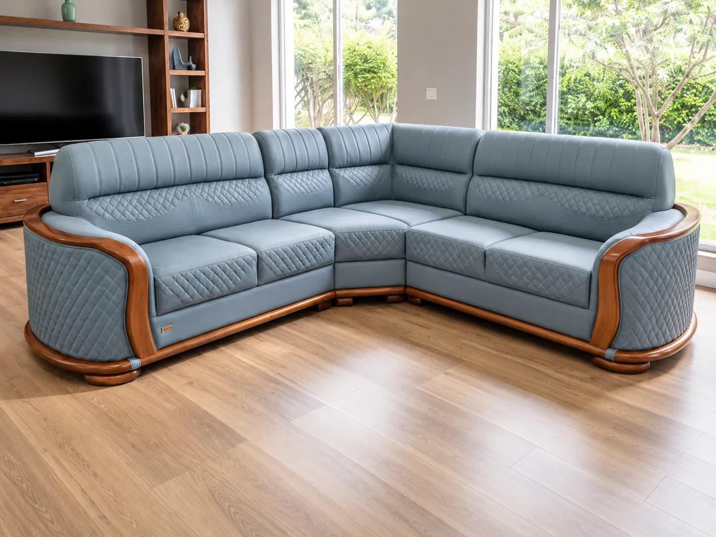 Premium Sofa 5 spacious family sectional sofa with plush upholstery