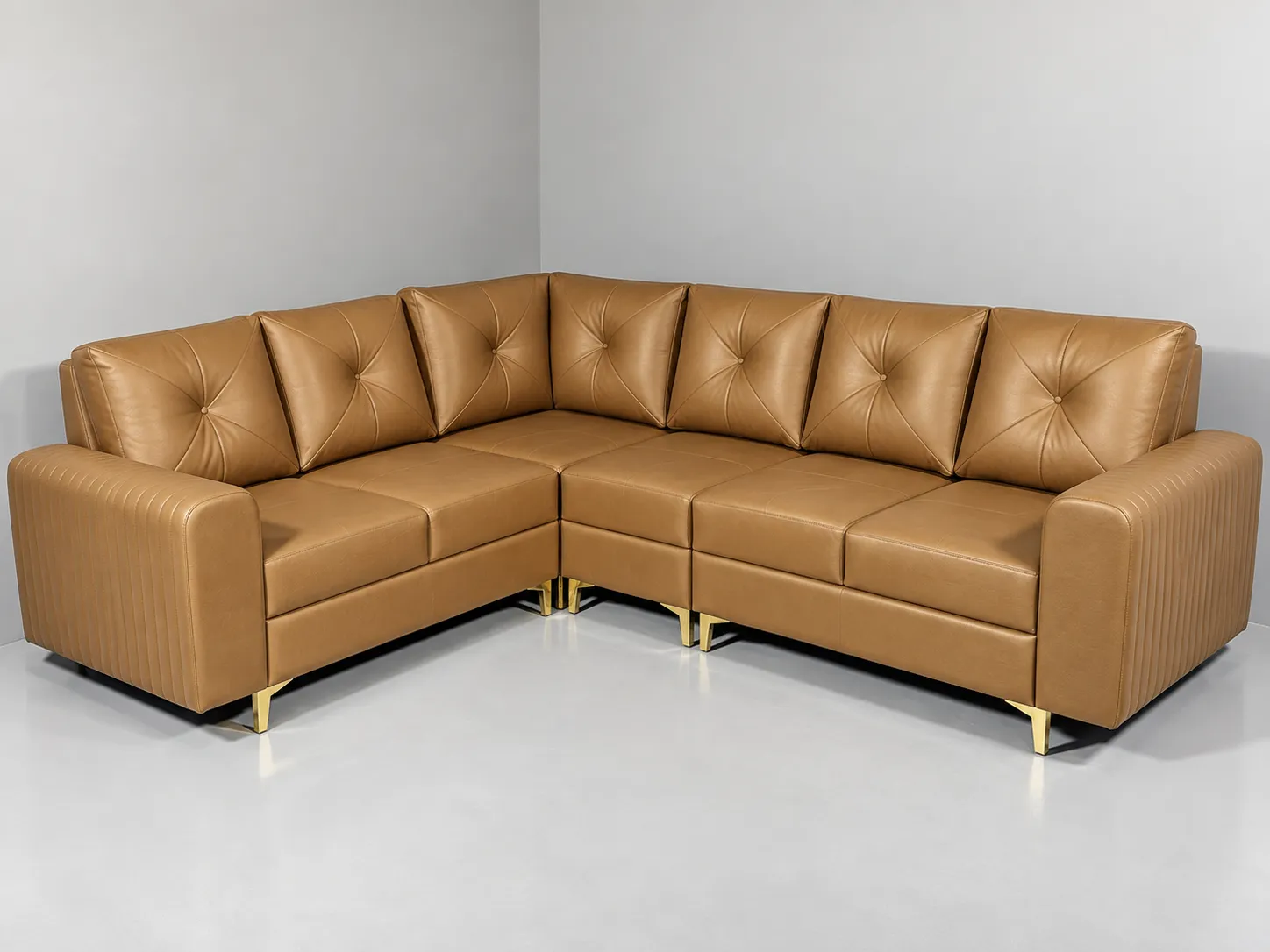 Sofa 9 modern residential sofa with plush back cushions and slim legs