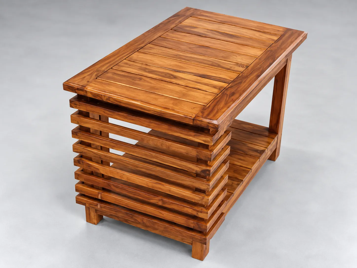 Kallingal Royal Center Teapoy 1 - Solid Teak Living Room Coffee Table Kallingal solid Nilambur teak wood center coffee table teapoy with smooth polished finish