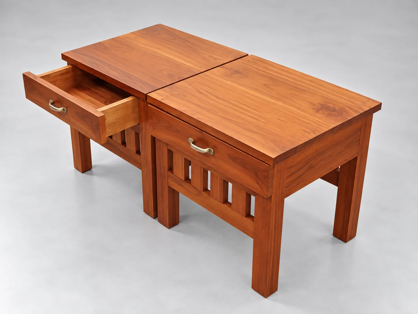 Kallingal Sleek Modern Teapoy 5 - Minimalist Living Room Teapoy Kallingal contemporary minimalist coffee table with low profile and warm golden teak stain
