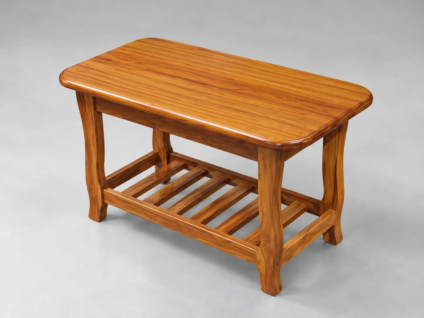 Kallingal Urban Rectangle Teapoy 9 - Sturdy Solid Teak Coffee Table Kallingal rectangular solid teak coffee table with thick timber top and water-resistant coating